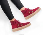 ruibarbo camurça vermelha bota de renda chukka bridget mulheres Hush Puppies bota ZZ6R177 - Image 3