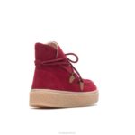 ruibarbo camurça vermelha bota de renda chukka bridget mulheres Hush Puppies bota ZZ6R177 - Image 5