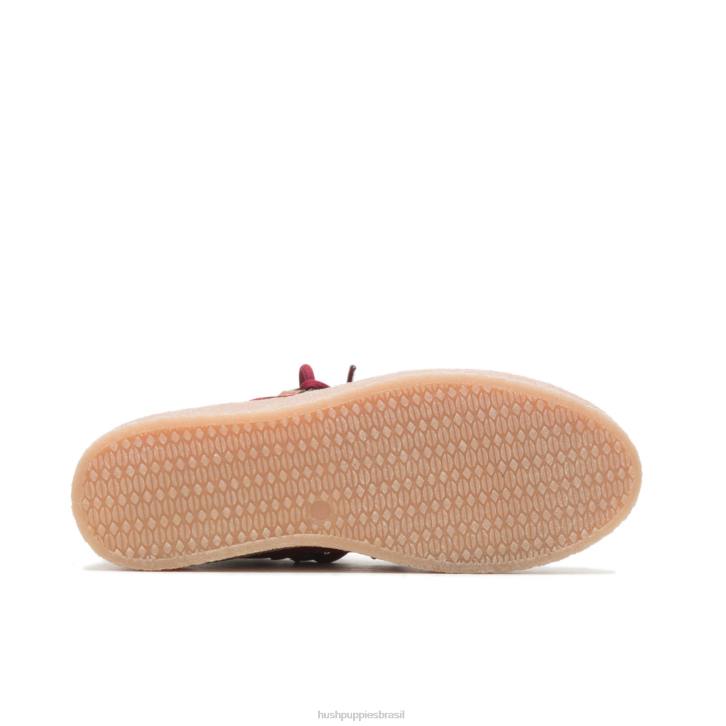 ruibarbo camurça vermelha bota de renda chukka bridget mulheres Hush Puppies bota ZZ6R177 - Image 6