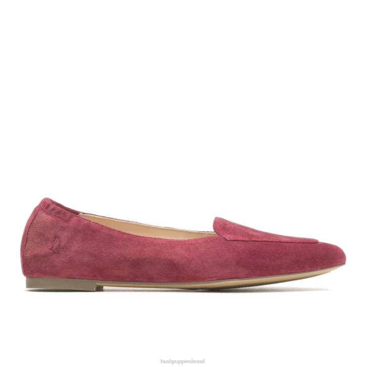 ruibarbo vermelho ponta avelã plana mulheres Hush Puppies sapatos rasos ZZ6R53 - Image 2