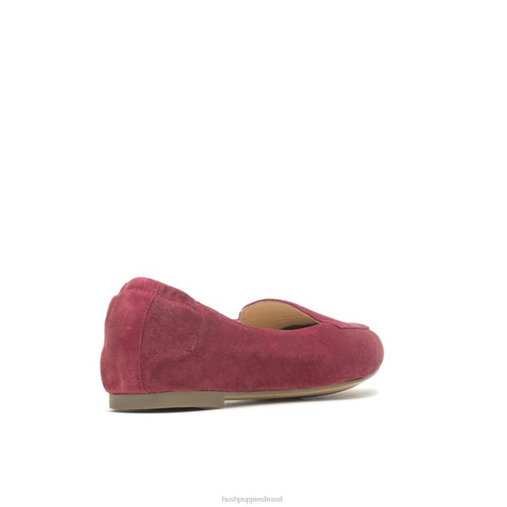 ruibarbo vermelho ponta avelã plana mulheres Hush Puppies sapatos rasos ZZ6R53 - Image 5