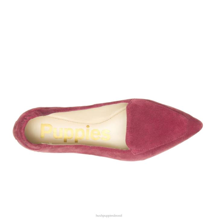 ruibarbo vermelho ponta avelã plana mulheres Hush Puppies sapatos rasos ZZ6R53 - Image 7
