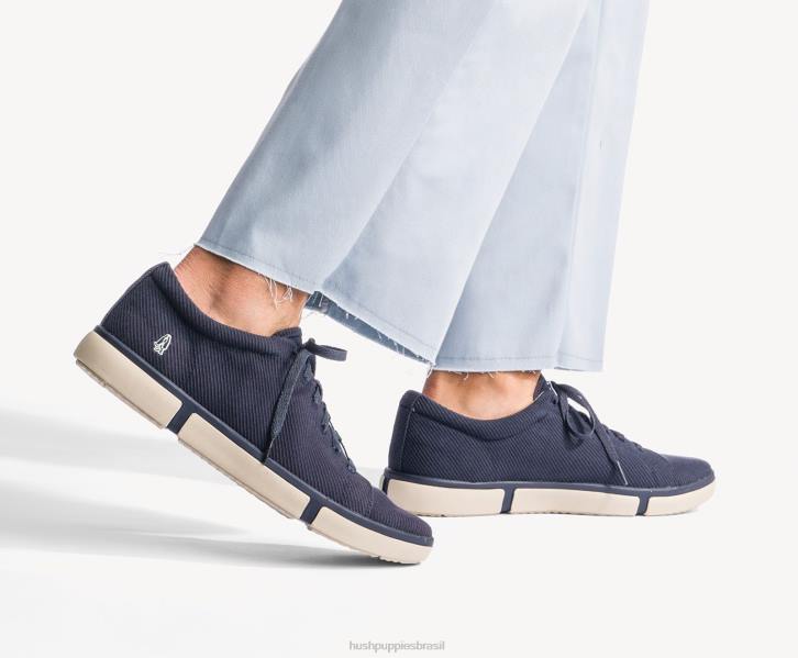 tecido cinza claro briggs tênis bico fino homens Hush Puppies tênis ZZ6R294 - Image 7