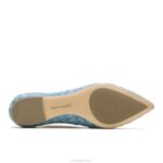 tecido jeans ponta avelã plana mulheres Hush Puppies sapatos rasos ZZ6R54 - Image 6