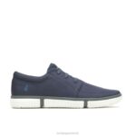 têxtil azul marinho briggs tênis bico fino homens Hush Puppies tênis ZZ6R293