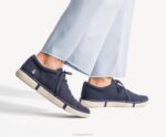 têxtil azul marinho briggs tênis bico fino homens Hush Puppies tênis ZZ6R293 - Image 3