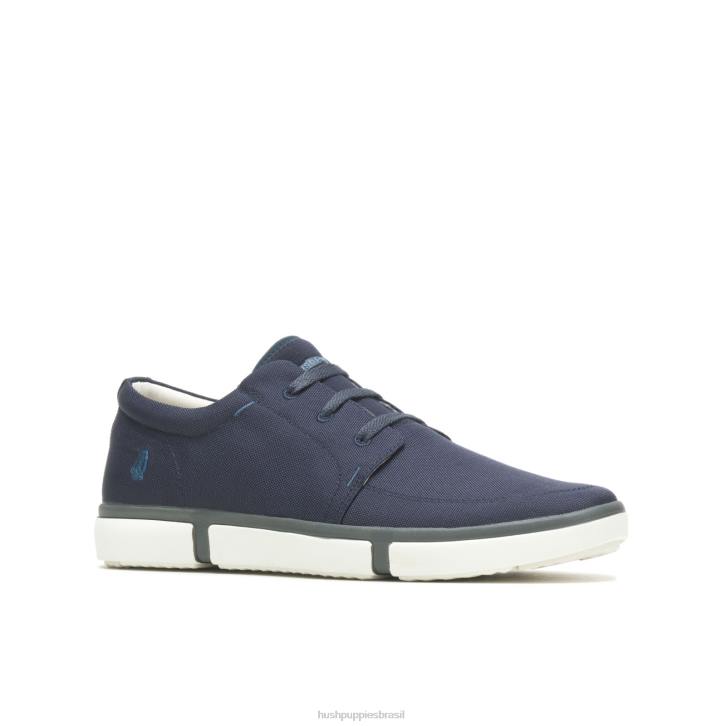 têxtil azul marinho briggs tênis bico fino homens Hush Puppies tênis ZZ6R293 - Image 4