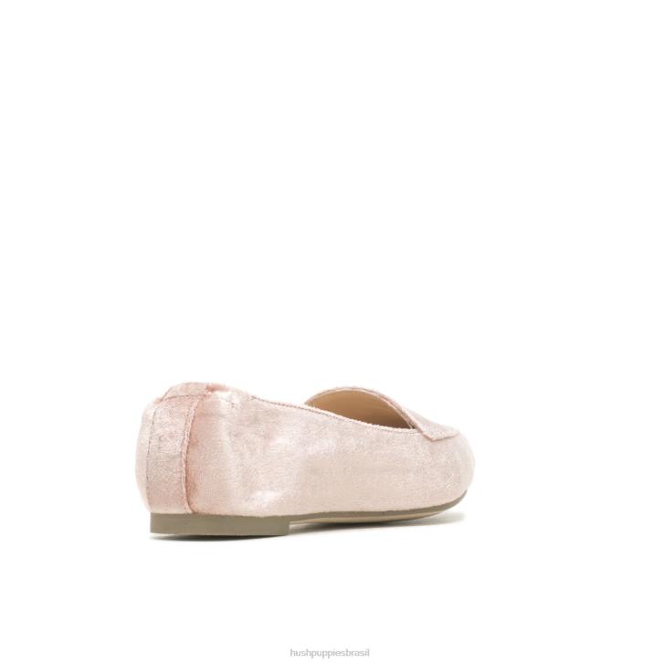 veludo coral ponta avelã plana mulheres Hush Puppies sapatos rasos ZZ6R59 - Image 4