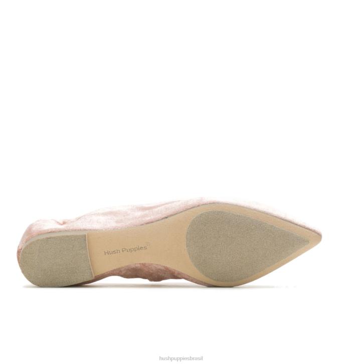 veludo coral ponta avelã plana mulheres Hush Puppies sapatos rasos ZZ6R59 - Image 5