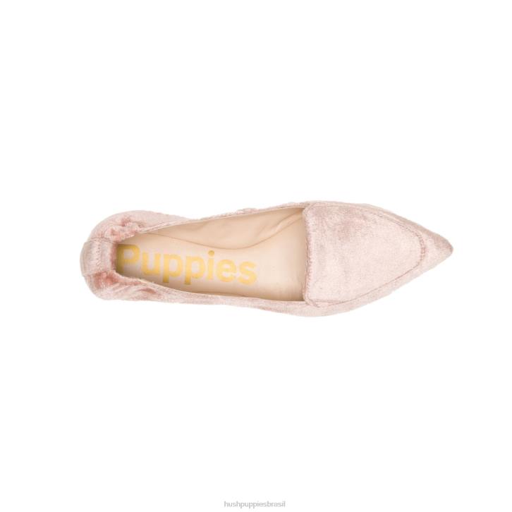veludo coral ponta avelã plana mulheres Hush Puppies sapatos rasos ZZ6R59 - Image 6