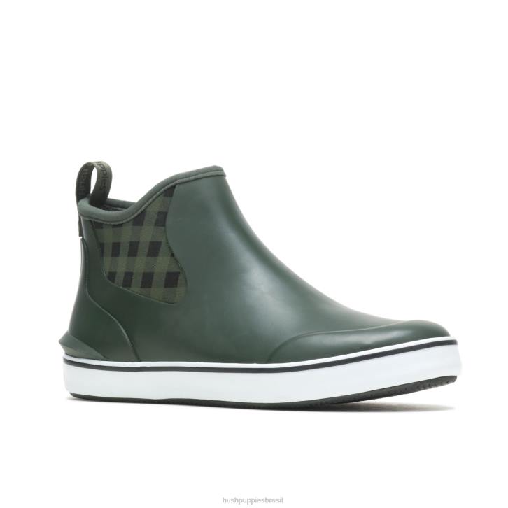 xadrez de búfalo verde sapatilha de chuva mulheres Hush Puppies tênis ZZ6R148 - Image 3